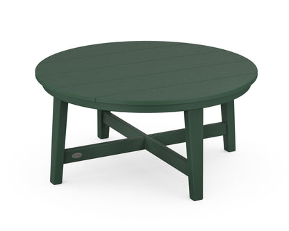 POLYWOOD® Newport 36" Round Coffee Table in Green