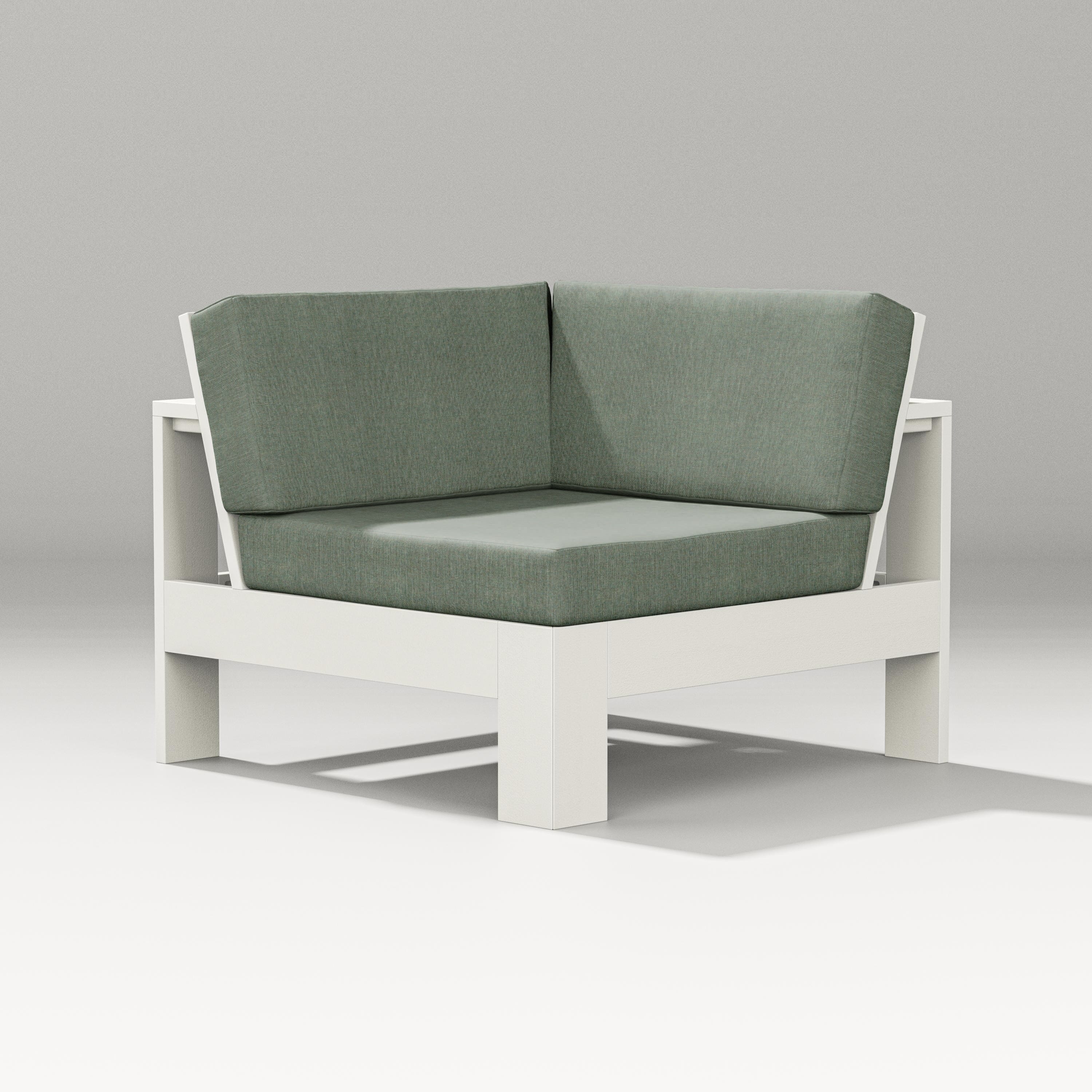 PW Designer Series Latitude Modular Corner Chair in Vintage White / Cast Sage