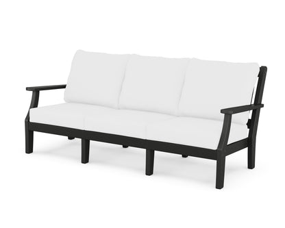 Martha Stewart by POLYWOOD® Chinoiserie Deep Seating Sofa in Black / Natural