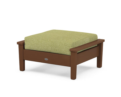 POLYWOOD® Prescott Deep Seating Ottoman in Teak / Chartreuse Boucle