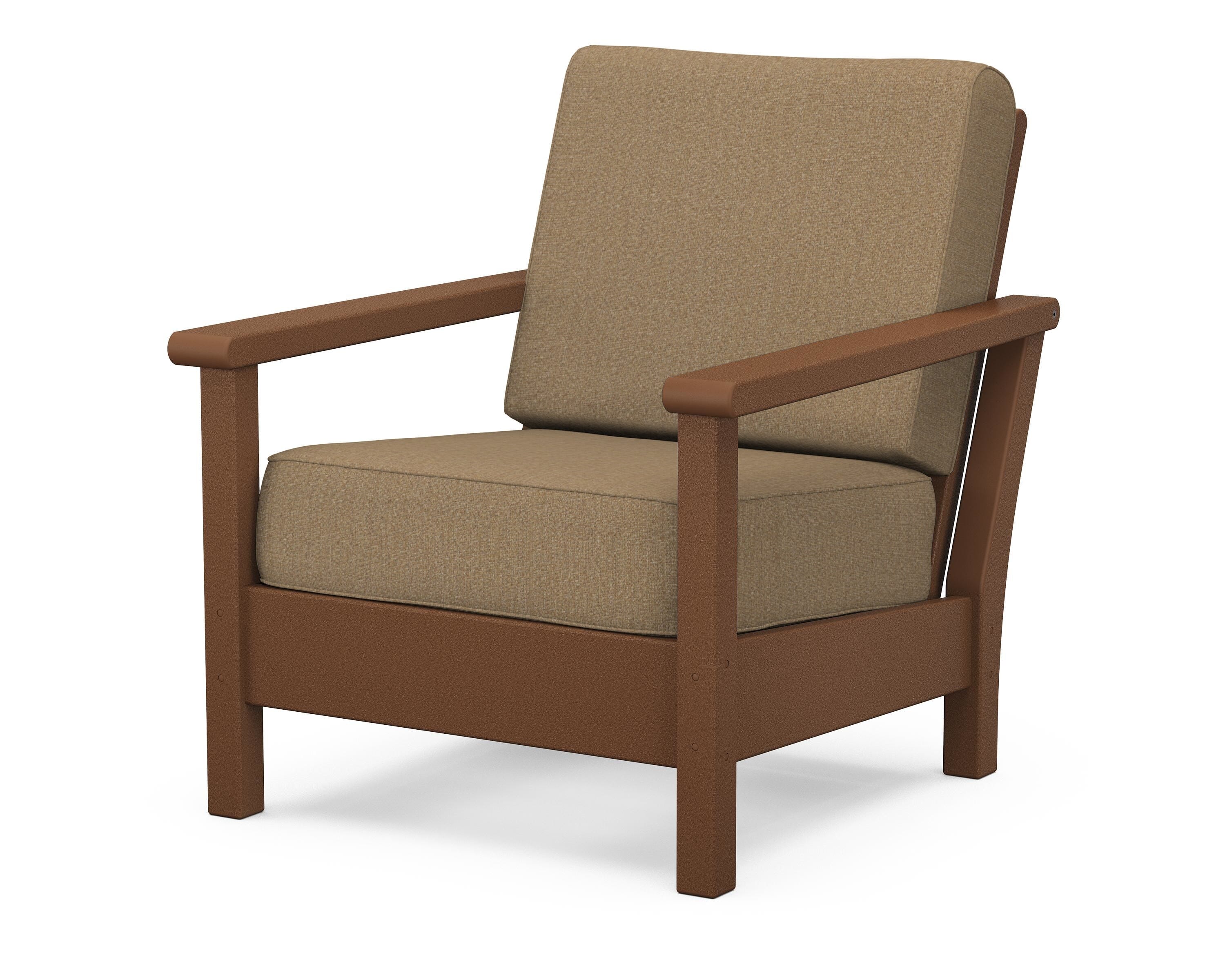 POLYWOOD® Harbour Deep Seating Chair in Teak / Sesame