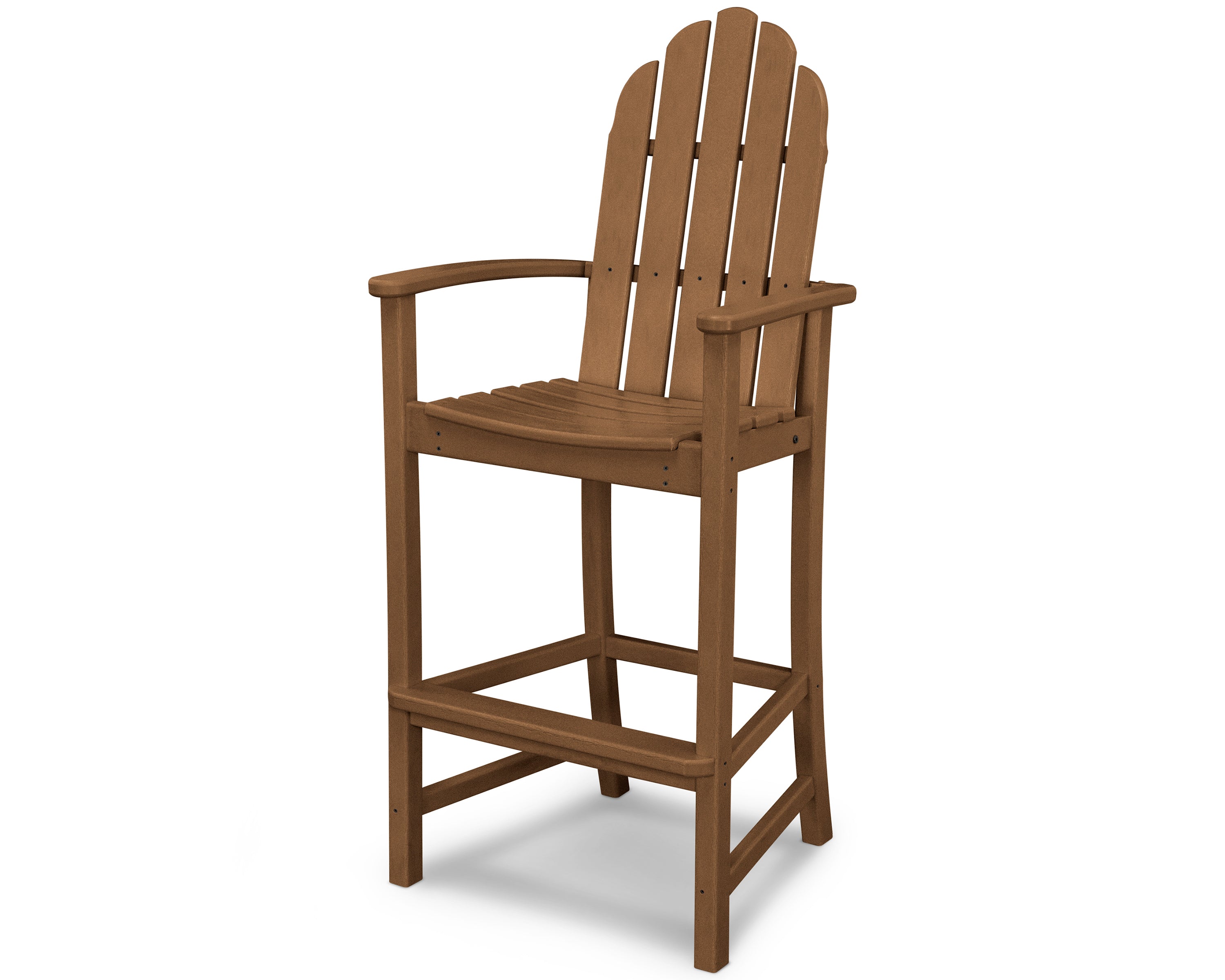 POLYWOOD® Classic Adirondack Bar Chair in Teak