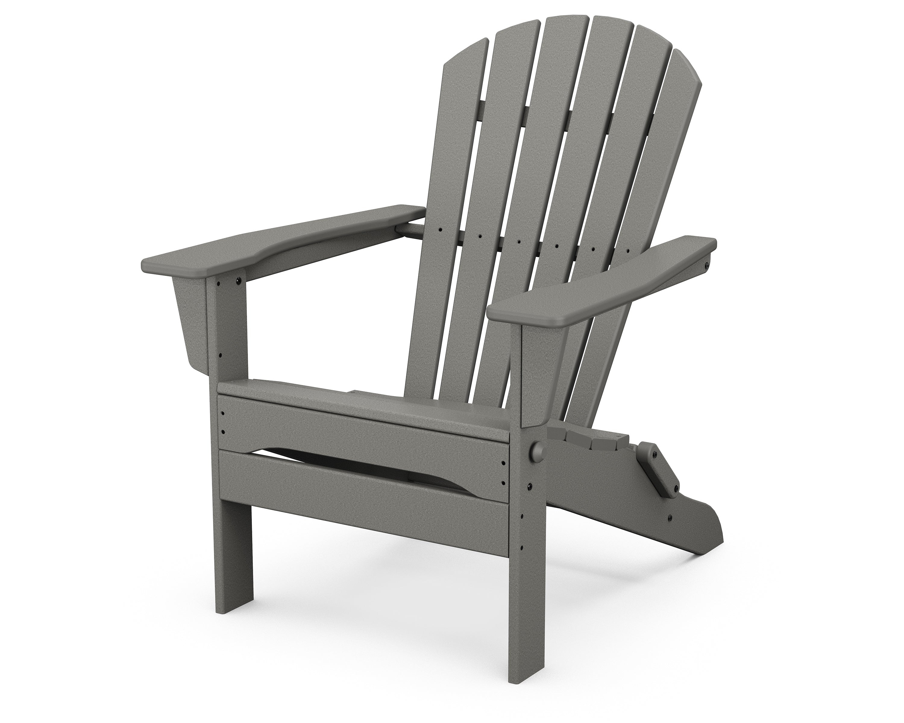 POLYWOOD® South Beach Folding Adirondack Chair in Slate Grey