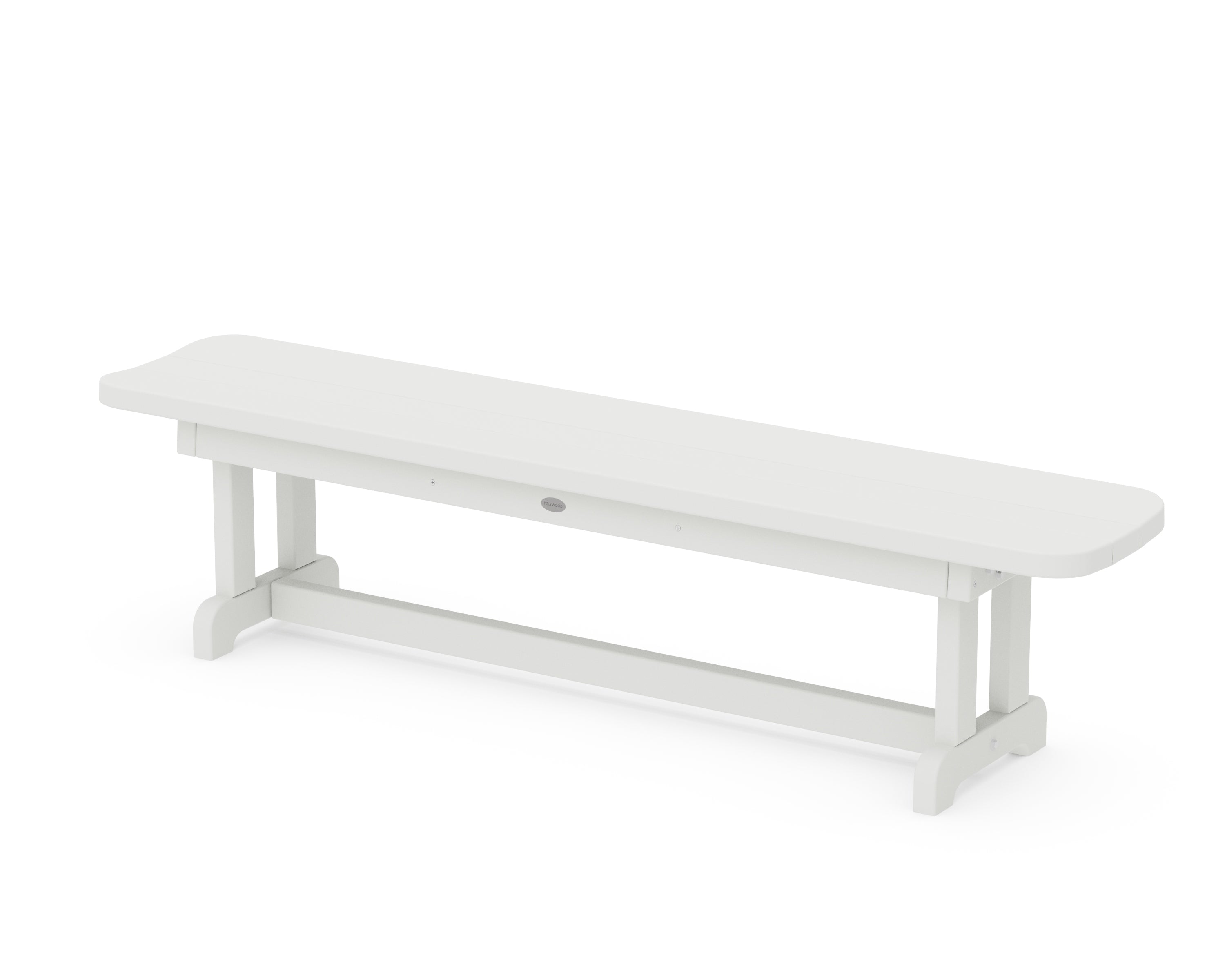 POLYWOOD® Park 72" Harvester Backless Bench in White
