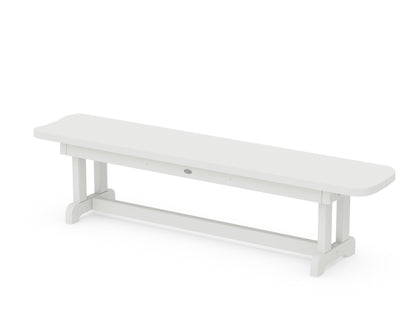 POLYWOOD® Park 72" Harvester Backless Bench in White
