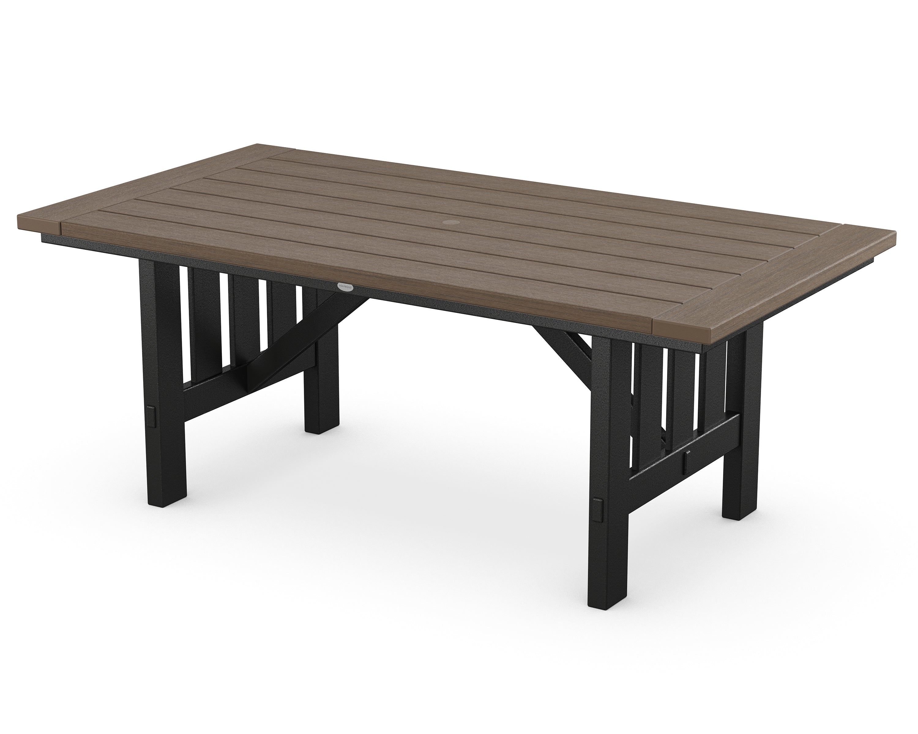 POLYWOOD® Mission 39" x 75" Dining Table in Black / Kona
