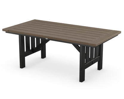 POLYWOOD® Mission 39" x 75" Dining Table in Black / Kona