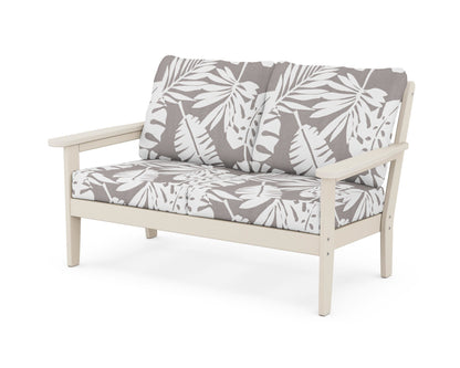 Country Living Cottage Deep Seating Loveseat in Sand / Leaf Grey Mist