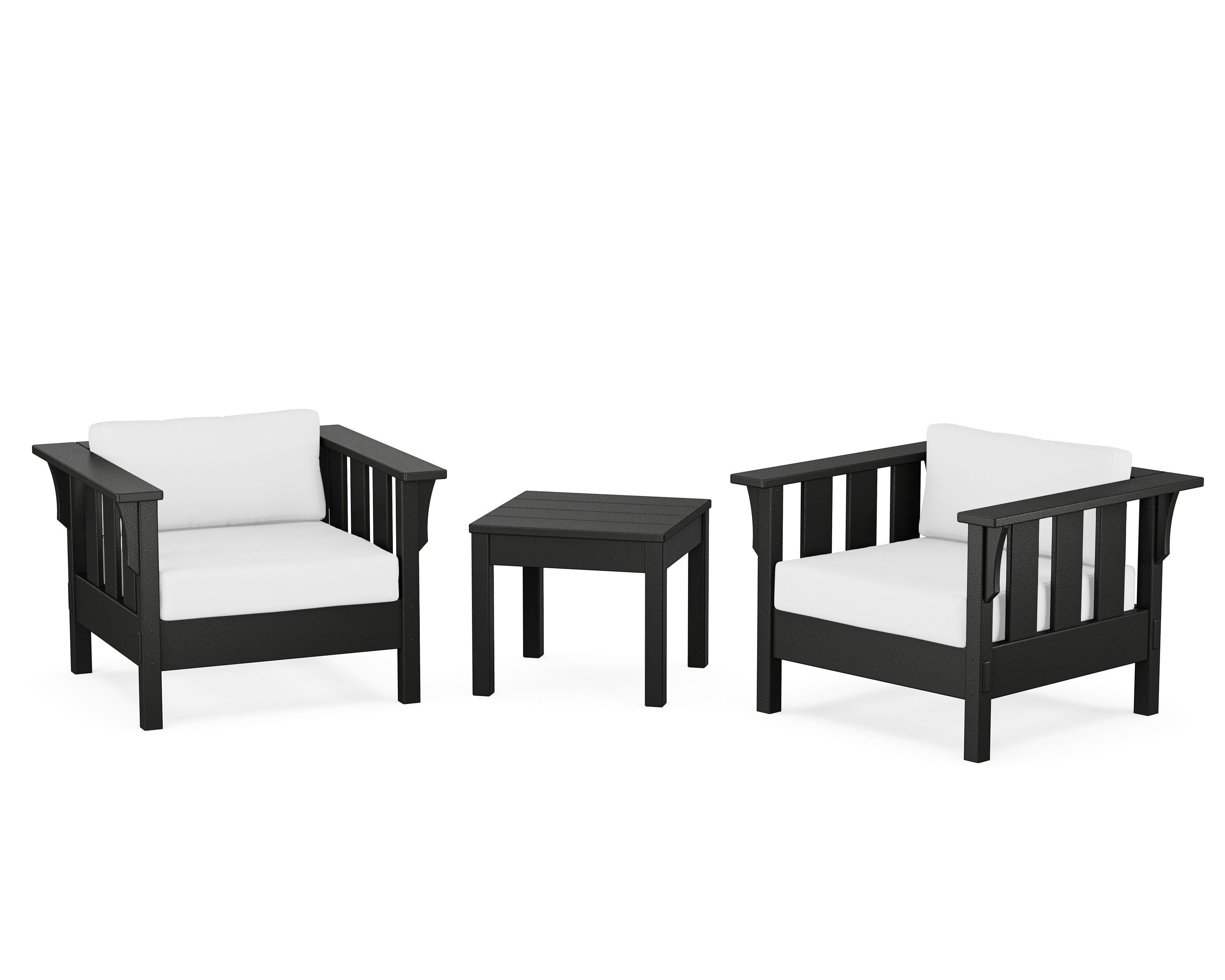 Martha Stewart by POLYWOOD® Acadia 3-Piece Deep Seating Set in Black / Natural
