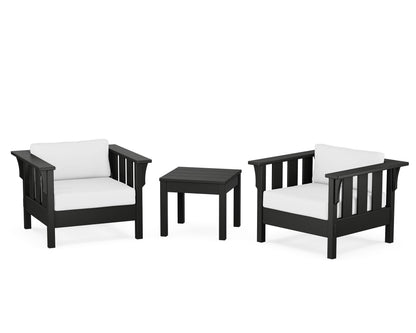 Martha Stewart by POLYWOOD® Acadia 3-Piece Deep Seating Set in Black / Natural