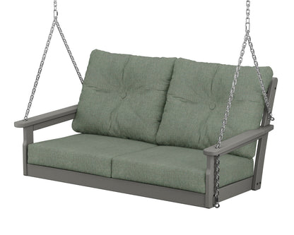 POLYWOOD® Vineyard Deep Seating Swing in Slate Grey / Cast Sage
