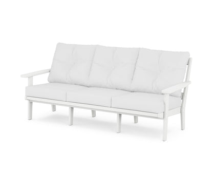 POLYWOOD® Prairie Deep Seating Sofa in White / Natural