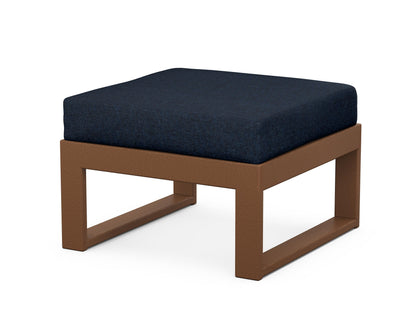 Unbranded Modular Ottoman - Modern in Teak / Marine Indigo