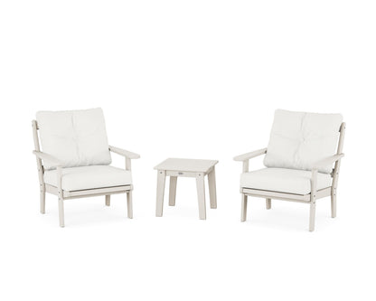 POLYWOOD® Mission 3-Piece Deep Seating Set in Sand / Natural Linen