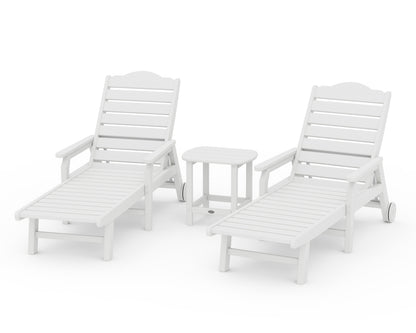 Draper James™ by  POLYWOOD® 3-Piece Savannah Chaise Lounge Set in White
