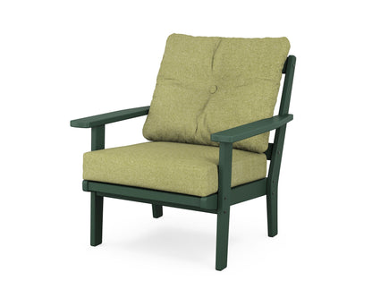 POLYWOOD® Oxford Deep Seating Chair in Green / Chartreuse Boucle