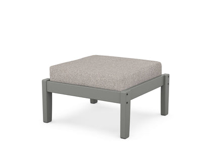 Unbranded Deep Seating Ottoman in Slate Grey / Weathered Tweed