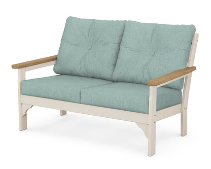POLYWOOD® Vineyard Deep Seating Loveseat in Sand / Natural / Glacier Spa