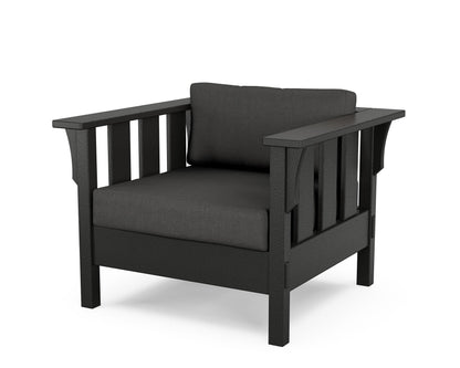 Martha Stewart by POLYWOOD® Acadia Deep Seating Chair in Black / Spectrum Carbon