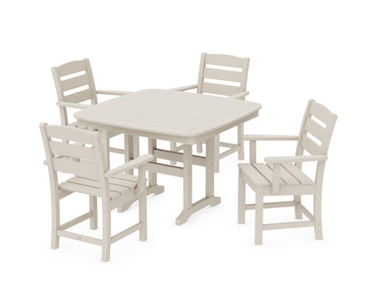 POLYWOOD® Lakeside 5-Piece Dining Set with Trestle Legs in Sand