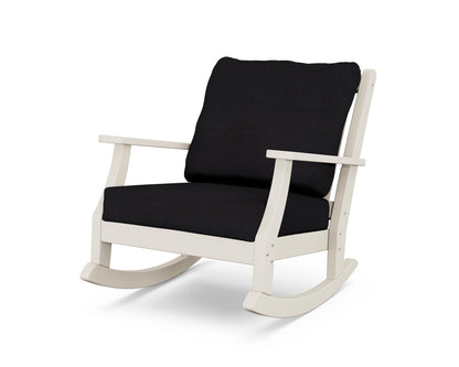 Country Living Wovendale Deep Seating Rocking Chair in Sand / Midnight Linen