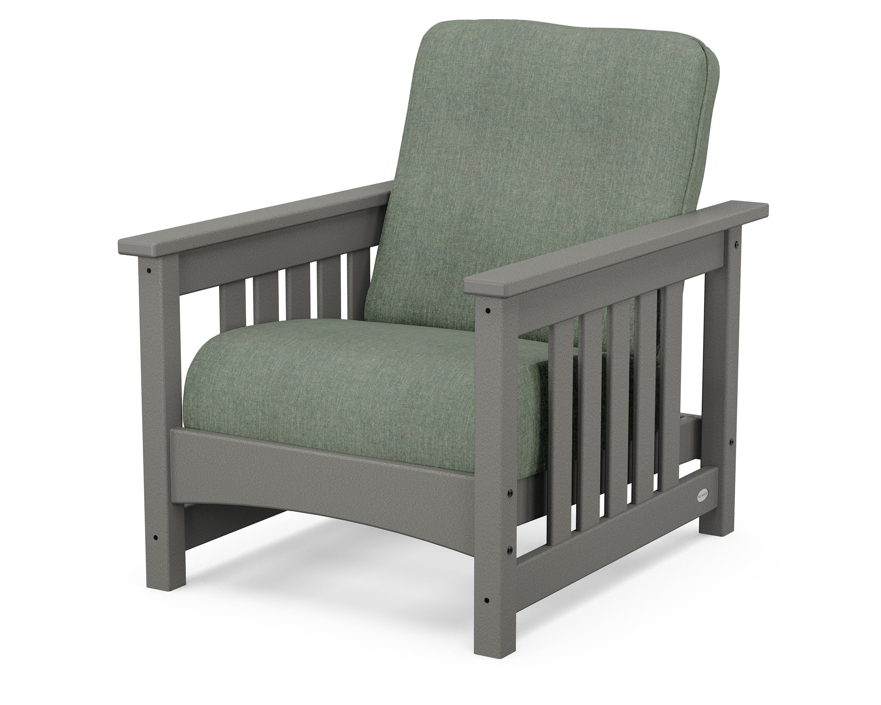 POLYWOOD® Club Mission Chair in Slate Grey / Cast Sage