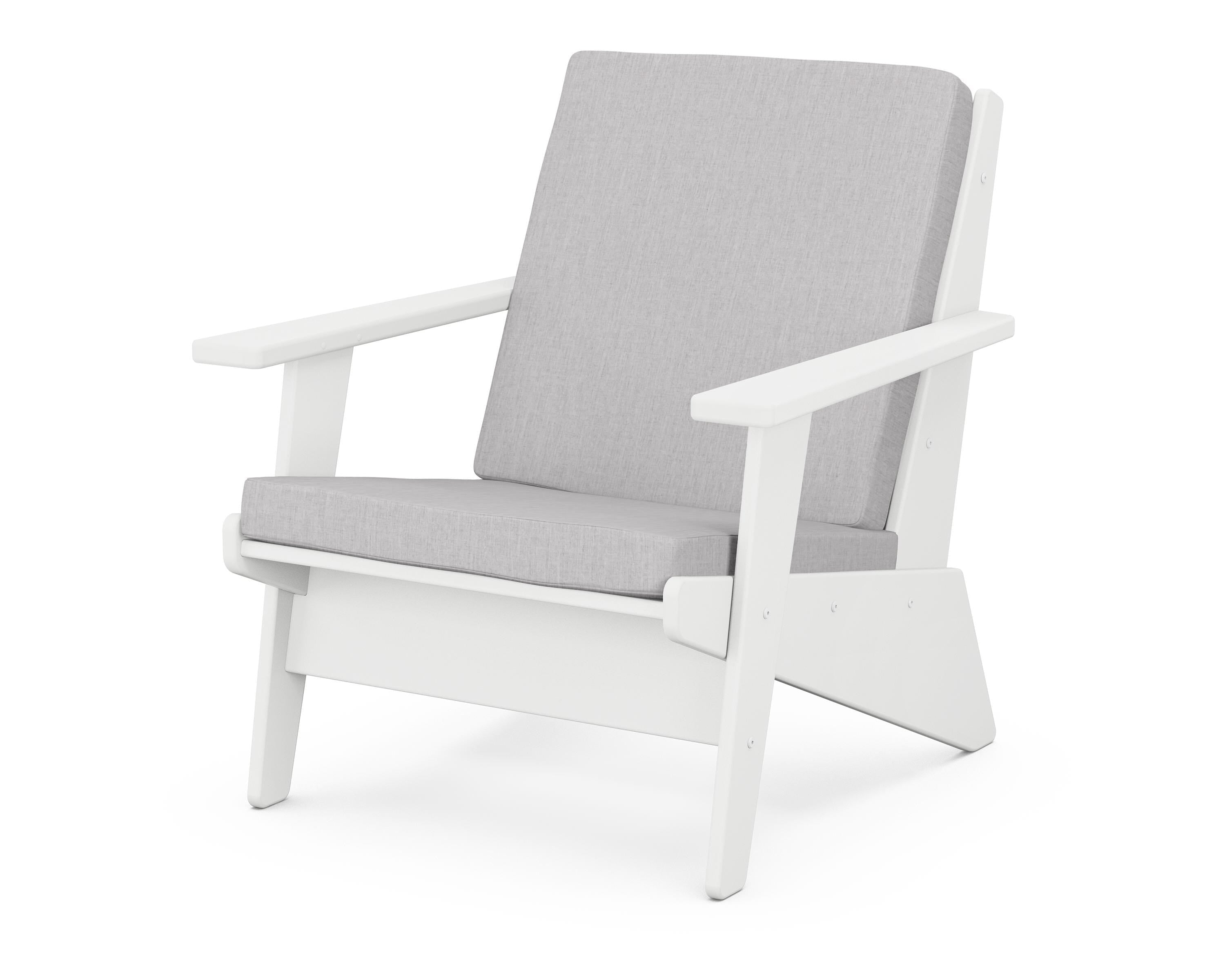 POLYWOOD® Riviera Modern Lounge Chair in White / Granite