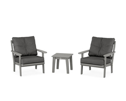 POLYWOOD® Mission 3-Piece Deep Seating Set in Slate Grey / Spectrum Carbon