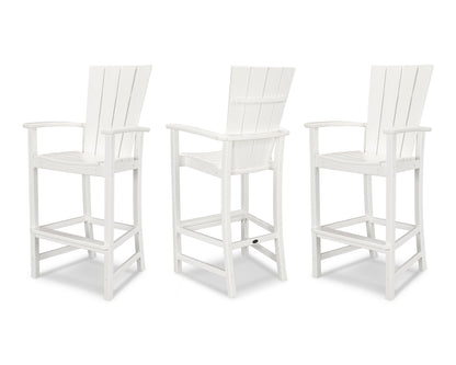 POLYWOOD® Quattro 3-Piece Bar Set in White