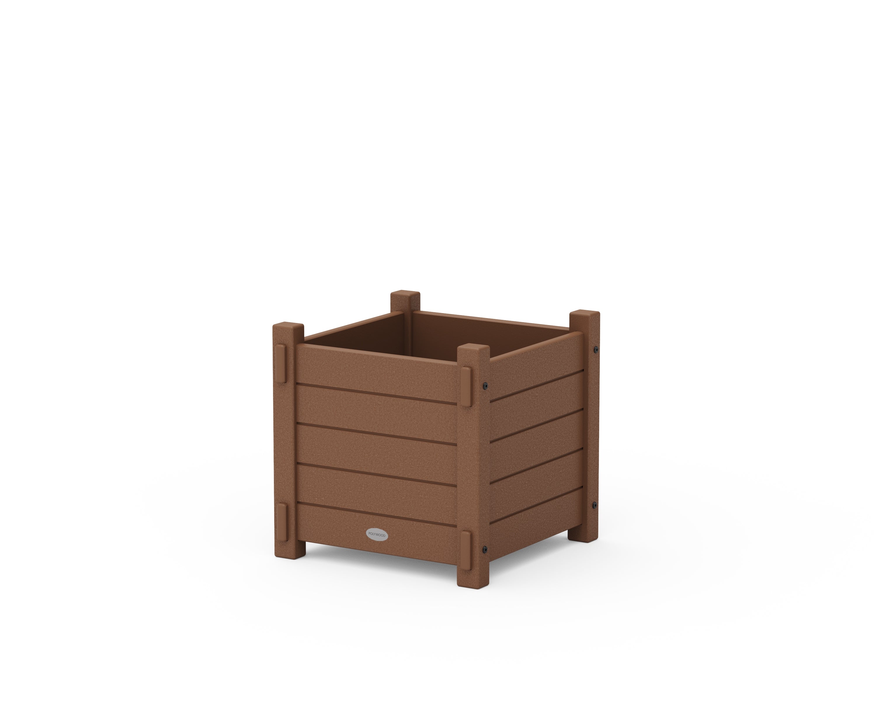 POLYWOOD® Nautical Square Planter Box in Teak