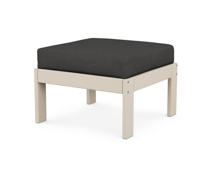POLYWOOD® Vineyard Modular Ottoman in Sand / Spectrum Carbon