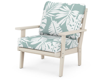 POLYWOOD® Grant Park Deep Seating Chair in Sand / Leaf Glacier Spa