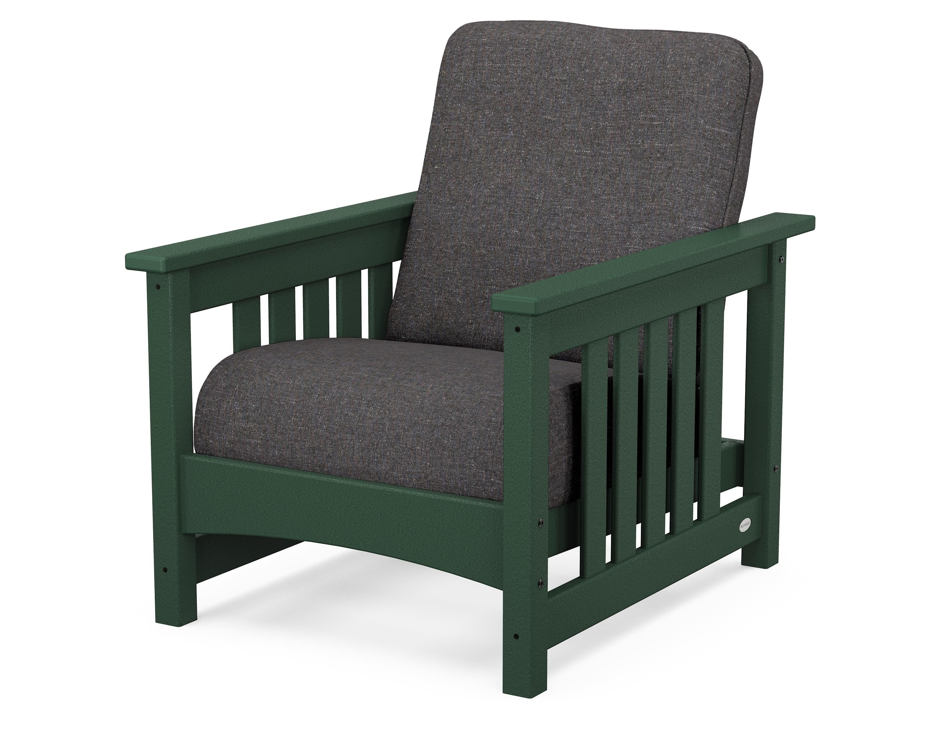 POLYWOOD® Club Mission Chair in Green / Ash Charcoal