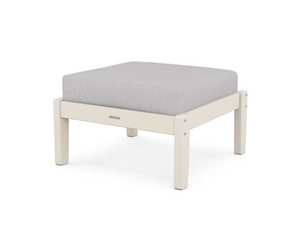 Martha Stewart by POLYWOOD® Chinoiserie Deep Seating Ottoman in Sand / Granite