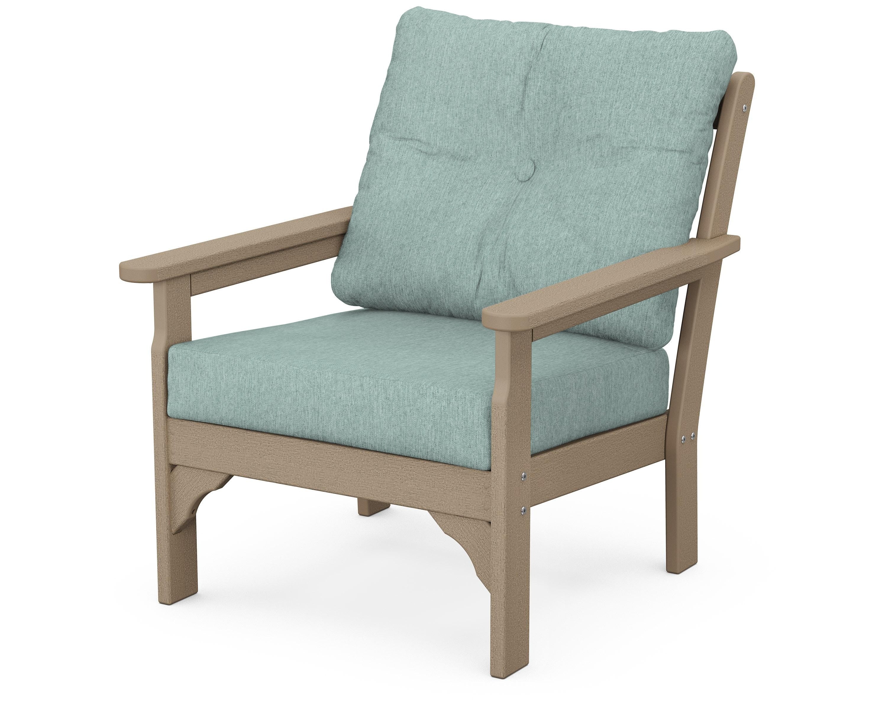 POLYWOOD® Vineyard Deep Seating Chair in Vintage Sahara / Glacier Spa
