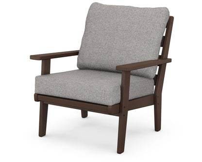 POLYWOOD® Grant Park Deep Seating Chair in Mahogany / Grey Mist