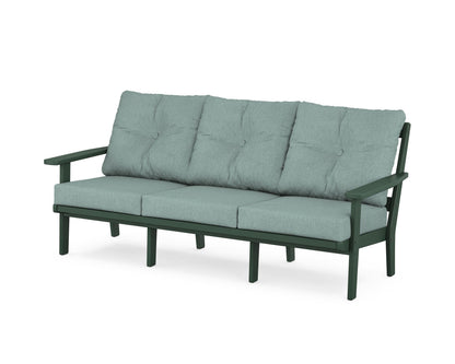 POLYWOOD® Oxford Deep Seating Sofa in Green / Glacier Spa