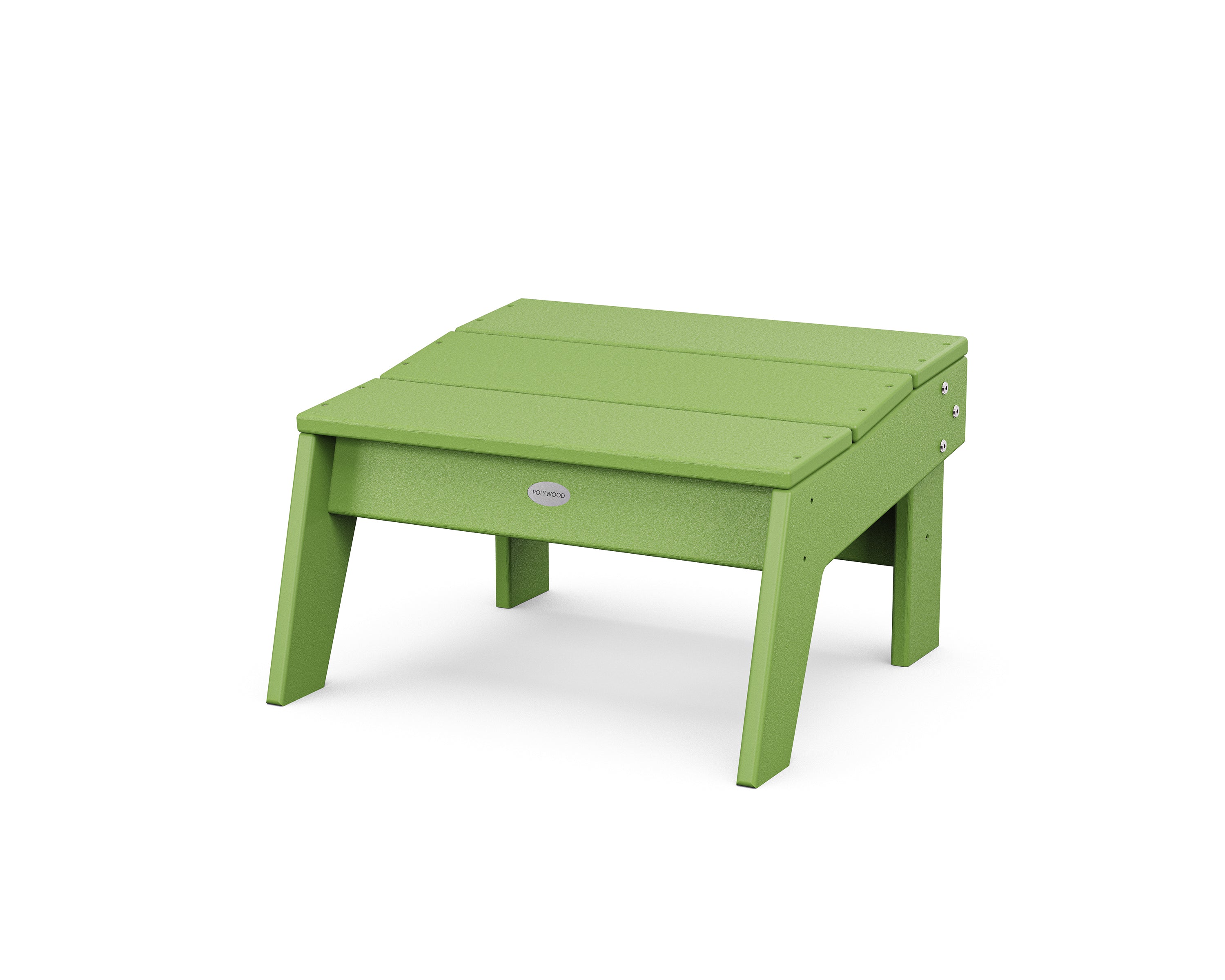 POLYWOOD® Modern Studio Ottoman in Lime