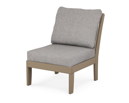 POLYWOOD® Braxton Modular Armless Chair in Vintage Sahara / Grey Mist