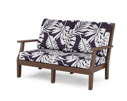 Country Living Wovendale Deep Seating Loveseat in Mahogany / Leaf Navy