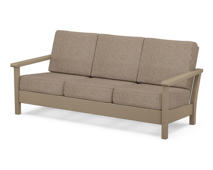 POLYWOOD® Harbour Deep Seating Sofa in Vintage Sahara / Spiced Burlap