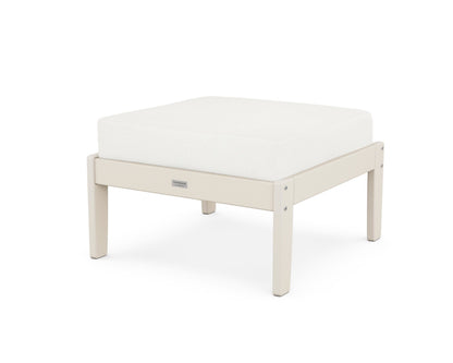 Country Living Cottage Deep Seating Ottoman in Sand / Natural Linen