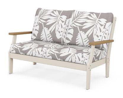 POLYWOOD® Braxton Deep Seating Loveseat in Sand / Natural / Leaf Grey Mist