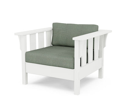 Martha Stewart by POLYWOOD® Acadia Deep Seating Chair in White / Cast Sage