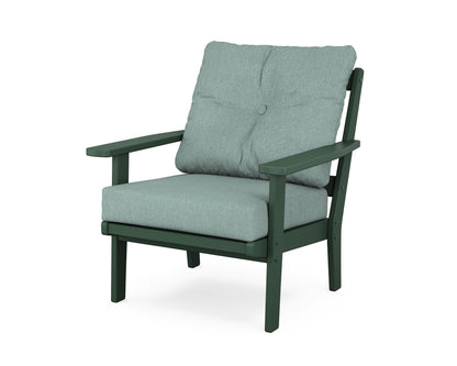 POLYWOOD® Prairie Deep Seating Chair in Green / Glacier Spa