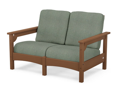 POLYWOOD® Club Loveseat in Teak / Cast Sage
