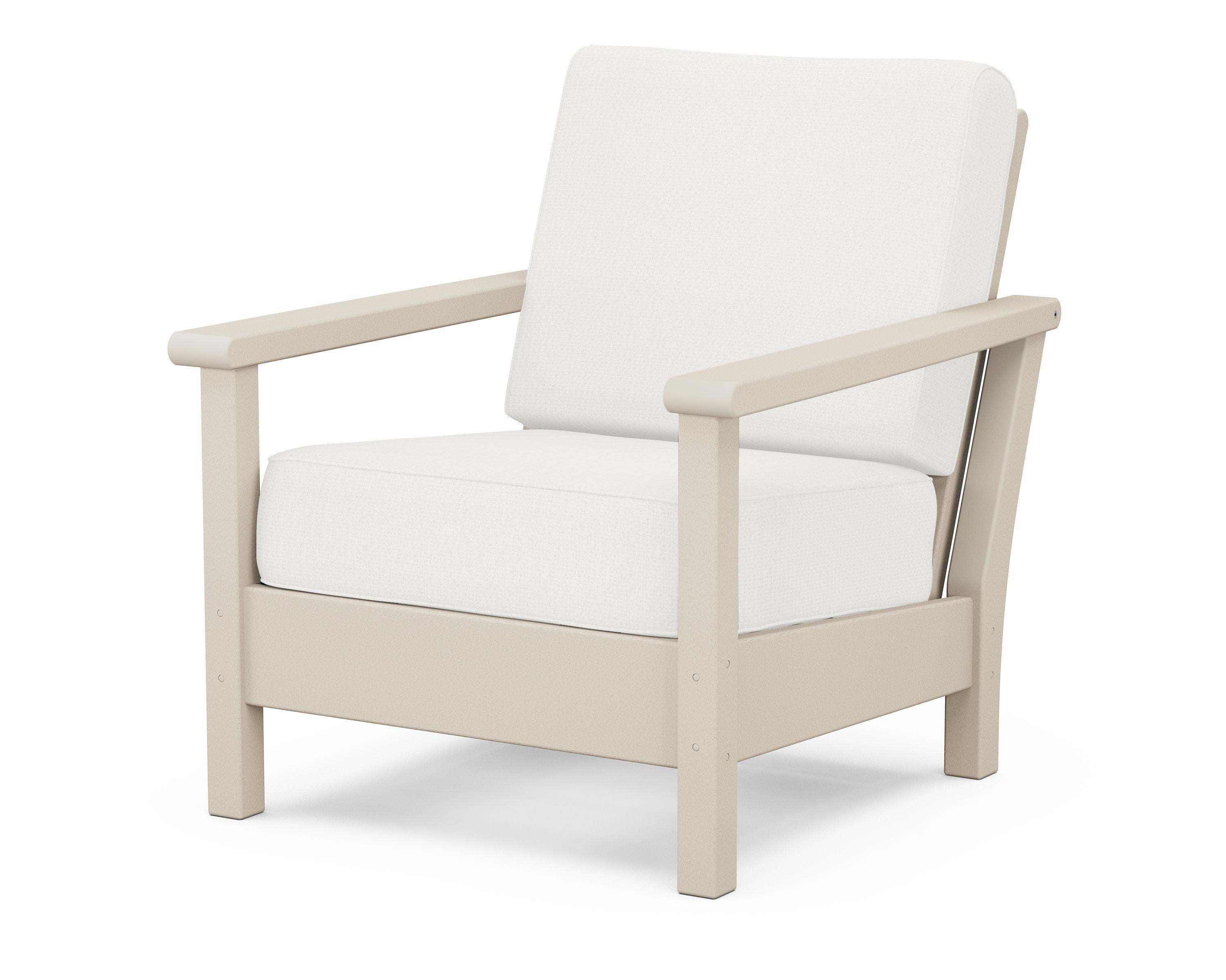 POLYWOOD® Harbour Deep Seating Chair in Sand / Natural Linen