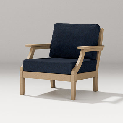 PW Designer Series Estate Lounge Chair in Vintage Sahara / Marine Indigo