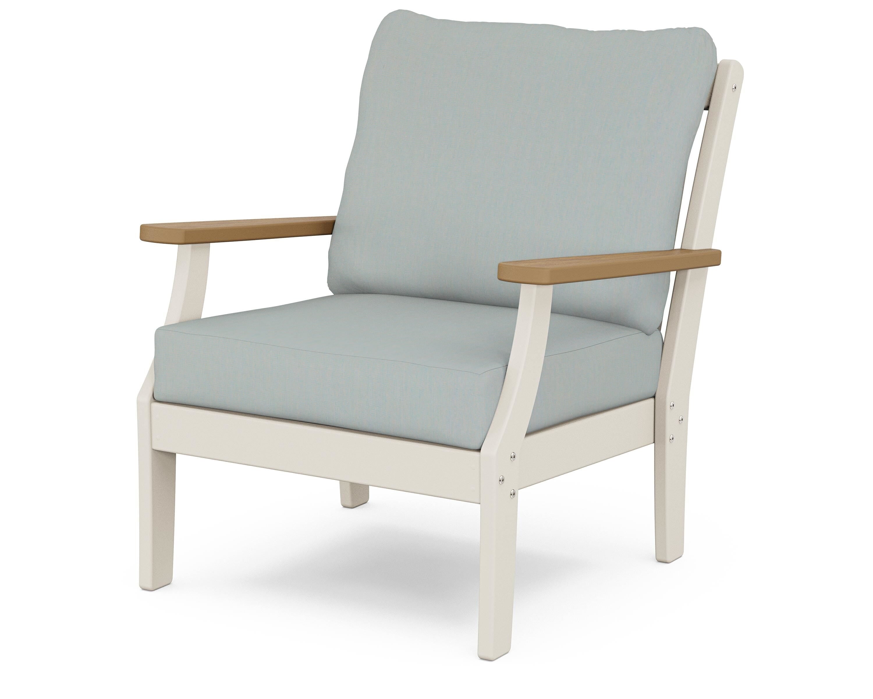 POLYWOOD® Braxton Deep Seating Chair in Sand / Natural / Spa