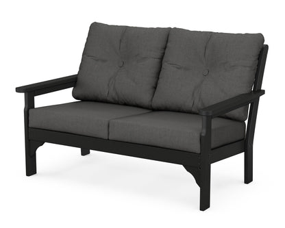 POLYWOOD® Vineyard Deep Seating Loveseat in Black / Spectrum Carbon